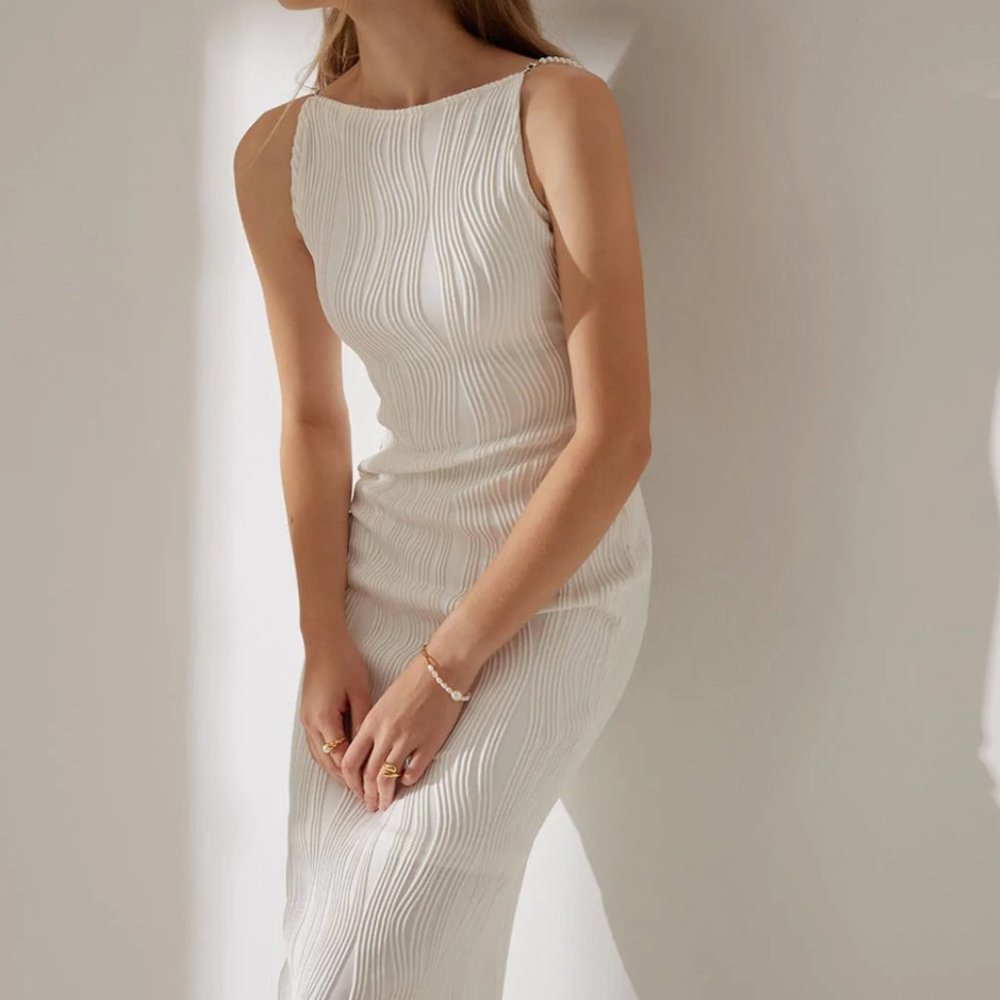 The Water Ripple Textured Cami Dress